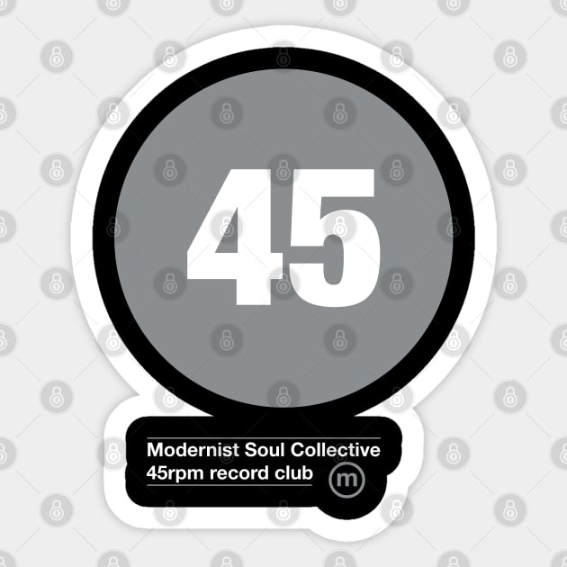 45 Club Sticker by modernistdesign